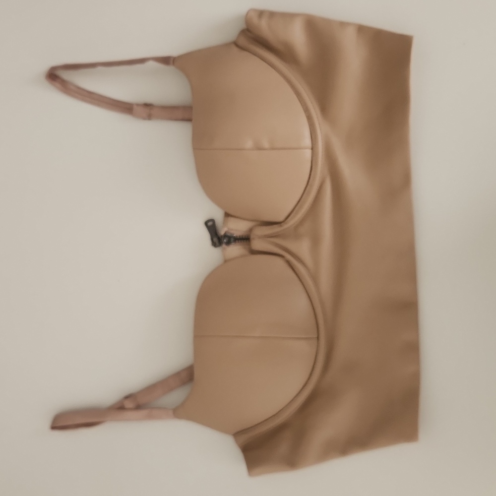 Leatherette Crop Top